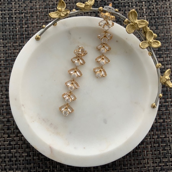 J Crew Crystal Linear Earrings - Picture 1 of 4